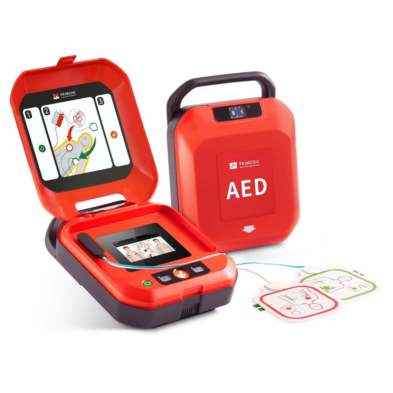 Yuwell/PRIMEDIC HeartSave Y2 เปิดฝาพร้อมจอ EKG